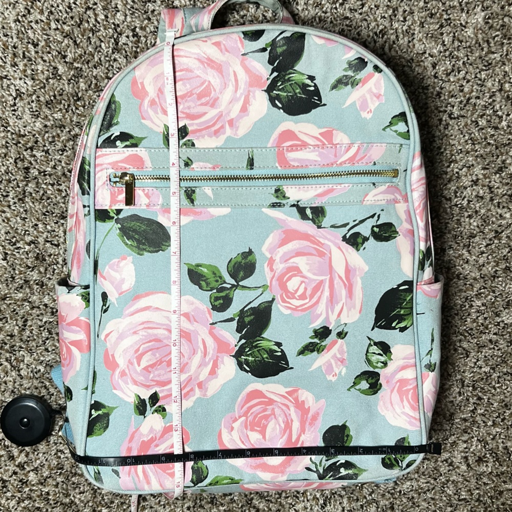 Blue and Pink Floral Laptop Bag